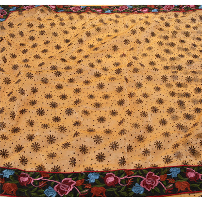 Sanskriti Vintage Peach Sarees Art Silk Embroidered Craft Sustainable Fabric Premium Sari