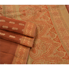 Load image into Gallery viewer, Sanskriti Vintage Orange Sarees Blend Silk Woven Premium Indian Sari Fabric
