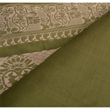 Load image into Gallery viewer, Sanskriti Vintage Green Sarees Art Silk Woven Craft Fabric Premium 5 Yard Sari
