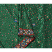 Load image into Gallery viewer, Sanskriti Vintage Green Sarees Art Silk Embroidered Bandhani Printed Fabric Sari
