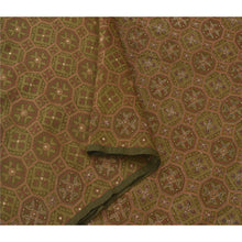 Load image into Gallery viewer, Sanskriti Vinatage Sanskriti Vintage Green Sarees Art Silk Hand Beaded Woven Craft Fabric Sari
