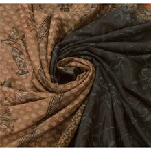 Load image into Gallery viewer, Sanskriti Vintage Black Sarees Pure Silk Embroidered Woven Craft Fabric Sari
