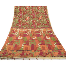 Load image into Gallery viewer, Sanskriti Vinatage Sanskriti Vintage Indian Sari 100% Pure Silk Woven Sarees Craft 5 Yard Fabric
