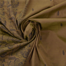 Load image into Gallery viewer, Sanskriti Vintage Green Indian Sari Art Silk Woven Baluchari Fabric 5 YD Sarees
