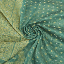 Load image into Gallery viewer, Sanskriti Vintage Green Sarees 100% Pure Silk Woven Indian Sari Premium Fabric
