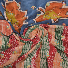 Load image into Gallery viewer, Sanskriti Vintage Sari Pure Crepe Silk Embroidered Craft Sarees Premium Fabric
