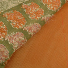 Load image into Gallery viewer, Sanskriti Vintage Saffron Sarees Pure Silk Woven Indian Sari Premium Fabric
