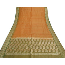Load image into Gallery viewer, Sanskriti Vintage Saffron Sarees Pure Silk Woven Indian Sari Premium Fabric
