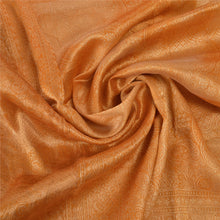 Load image into Gallery viewer, Sanskriti Vintage Saffron Sari Blend Silk Woven Sarees Craft 5 YD Premium Fabric
