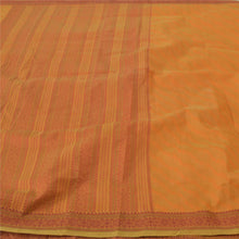Load image into Gallery viewer, Sanskriti Vintage Mustard Sarees Blend Cotton Sari Woven Premium Craft Fabric
