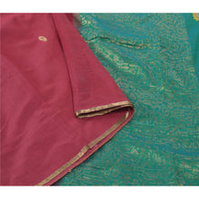 Load image into Gallery viewer, Sanskriti Vintage Dark Red Indian Sari Blend Cotton Woven Craft Sarees Fabric
