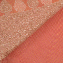 Load image into Gallery viewer, Sanskriti Vintage Orange Indian Sari Blend Silk Woven Sarees Craft 5 Yard Fabric

