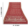 Sanskriti Vintage Dark Red Sarees Blend Georgette Handmade Sari Premium Sustainable Fabric
