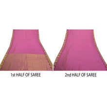 Load image into Gallery viewer, Sanskriti Vintage Pink Sari Art Silk Craft Premium Craft Sarees Zari Fabric
