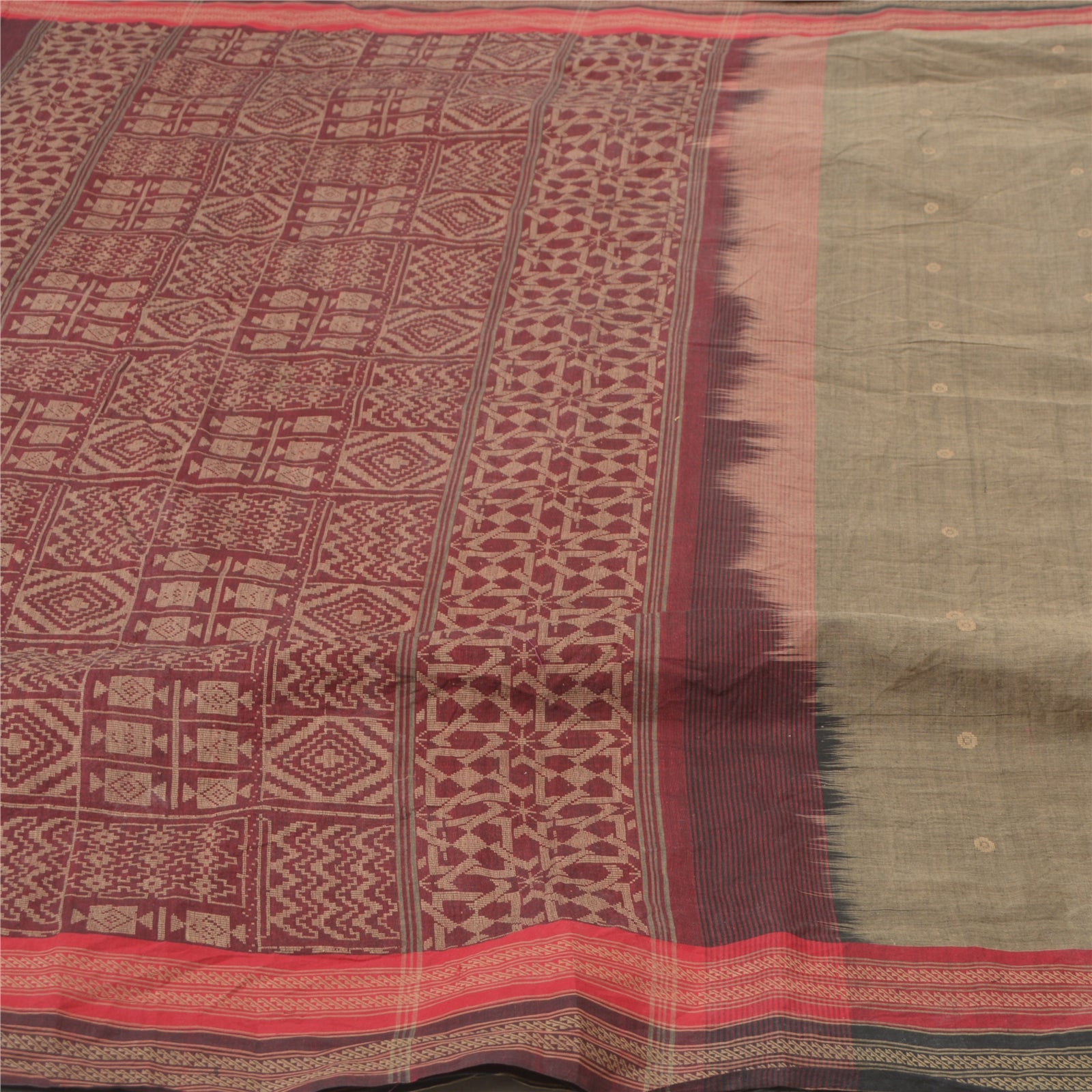 Санскритские винтажные сари 100% чистый хлопок ручная работа тант сари премиальная устойчивая ткань