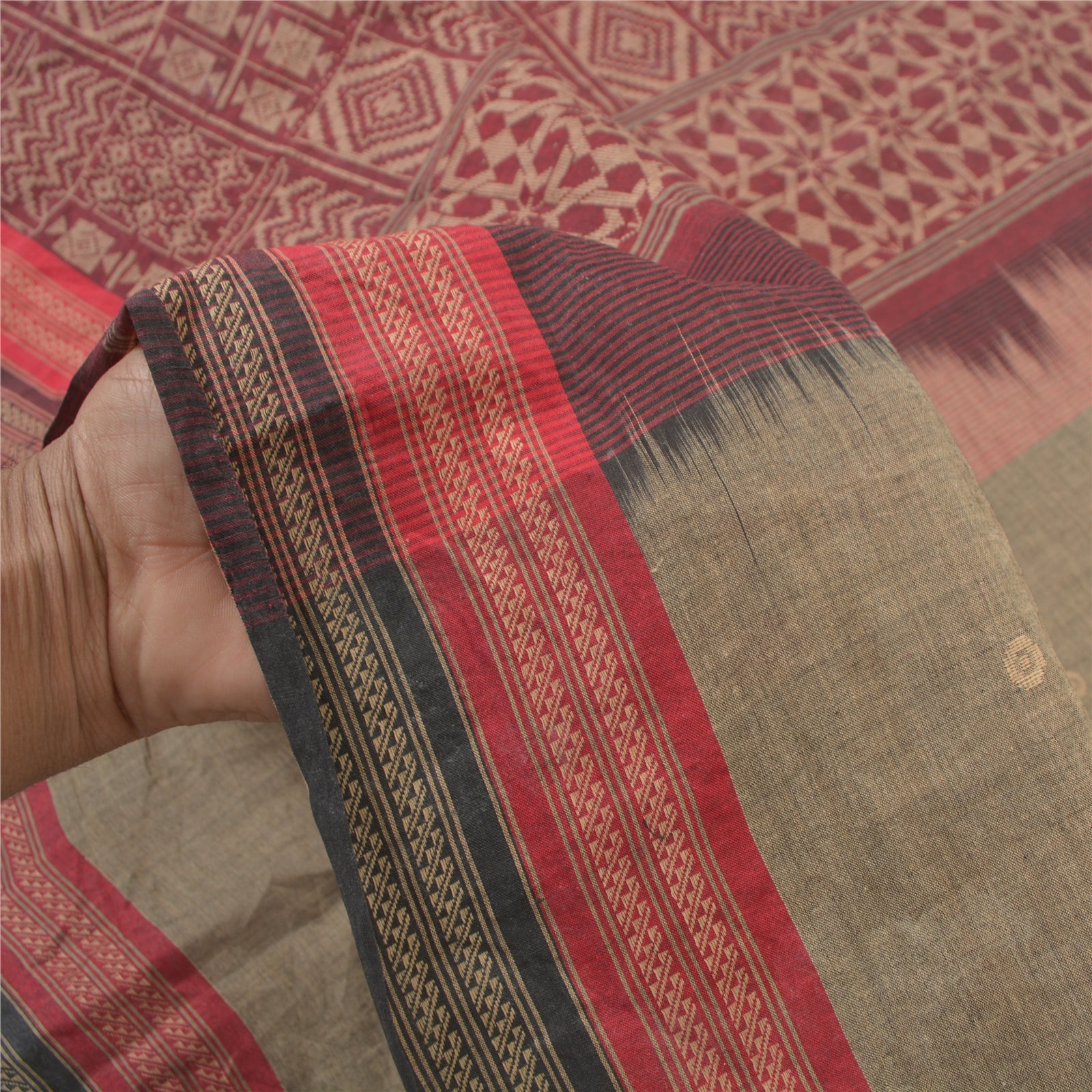 Санскритские винтажные сари 100% чистый хлопок ручная работа тант сари премиальная устойчивая ткань