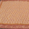 Sanskriti Vintage Cream Sarees Pure Cotton Block Print Premium Craft Sari Sustainable Fabric