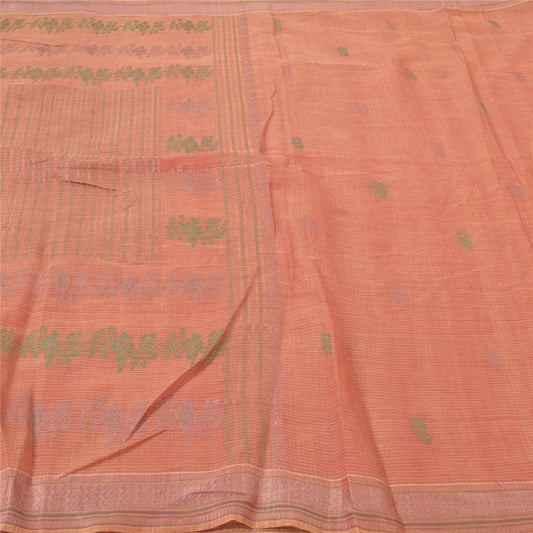 Sanskriti Vintage Sari Pure Cotton Hand Embroidered Woven Kota Sarees Sustainable Fabric