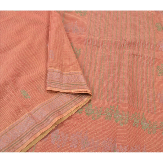 Sanskriti Vintage Sari Pure Cotton Hand Embroidered Woven Kota Sarees Sustainable Fabric