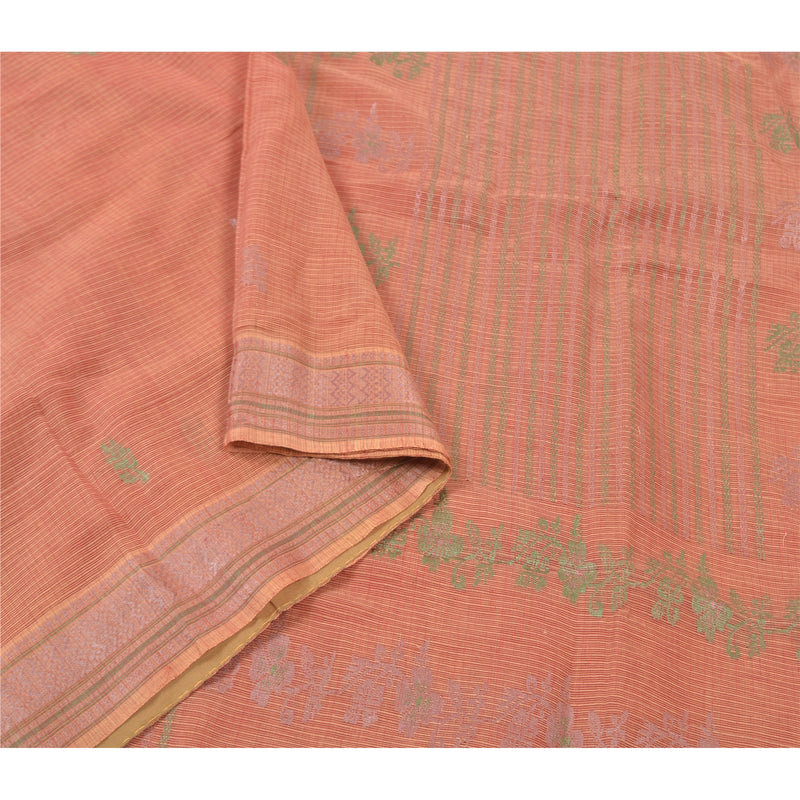 Sanskriti Vintage Sari Ren Bomuld Håndbroderet Vævet Kota Sarees Bæredygtigt Stof