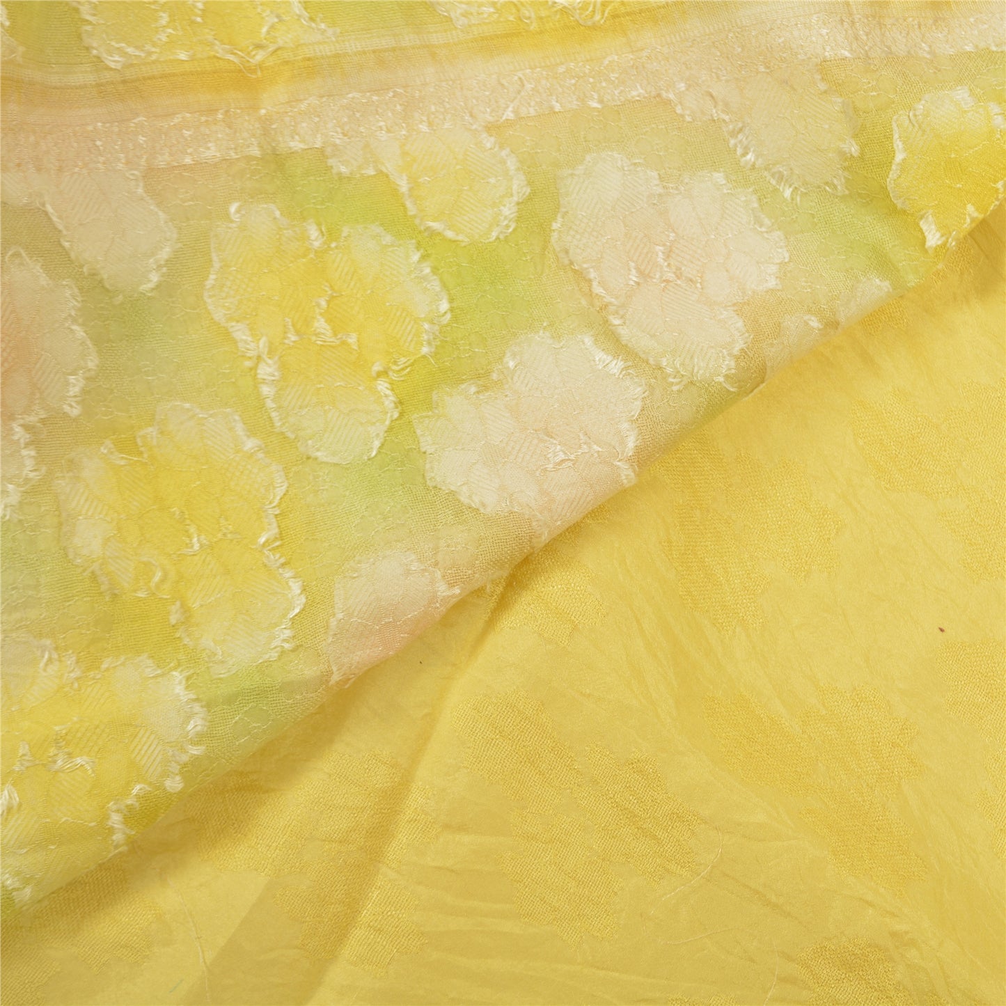 Sanskriti Vintage Peach Indian Sarees Pure Silk Woven Sari 5 Yard Craft Sustainable Fabric