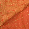 Sanskriti Vintage Orange Sarees 100% Ren Silke Vævet Indisk Sari Håndværksmæssigt Bæredygtigt Stoff