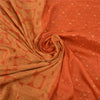 Sanskriti Vintage Orange Sarees 100% Ren Silke Vævet Indisk Sari Håndværksmæssigt Bæredygtigt Stoff