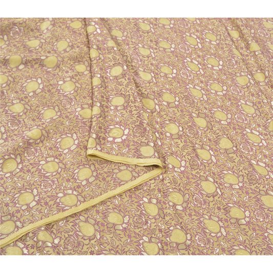 Sanskriti Vintage Cream Sarees Art Silk Woven Sari Craft Indian Premium Sustainable Fabric