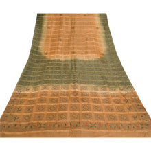 Load image into Gallery viewer, Sanskriti Vintage Beige Sarees Pure Silk Sari Hand Embroidered Kantha Fabric
