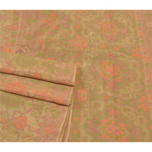 Load image into Gallery viewer, Sanskriti Vintage Beige Sarees Pure Silk Hand-Woven Tanchoi Sari Premium Fabric
