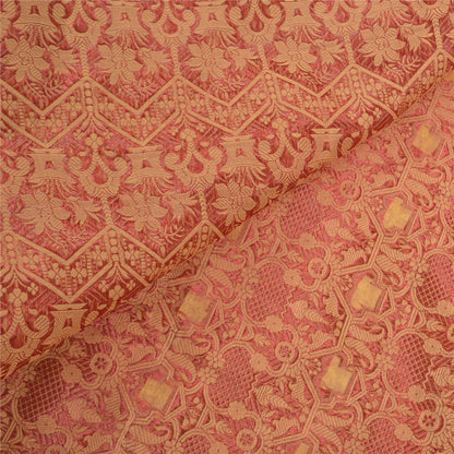 Санскрити Винтаж бежевые индийские сари Искусство Шелк Тканое Сари Премиум 5 ярдов Экологичная Ткань