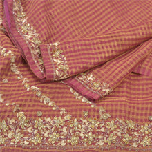 Load image into Gallery viewer, Sanskriti Vintage Pink Sarees Art Silk Hand Beaded Woven Sari Premium Fabric
