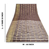 Sanskriti Vintage Brown Indian Sarees Art Silk Woven Zari Sari 5 Yard Sustainable Fabric