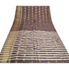 Sanskriti Vintage Brown Indian Sarees Art Silk Woven Zari Sari 5 Yard Sustainable Fabric