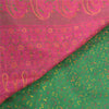 Sanskriti Vintage Green Sarees Pure Silk Green Painted Sari Premium Sustainable Fabric