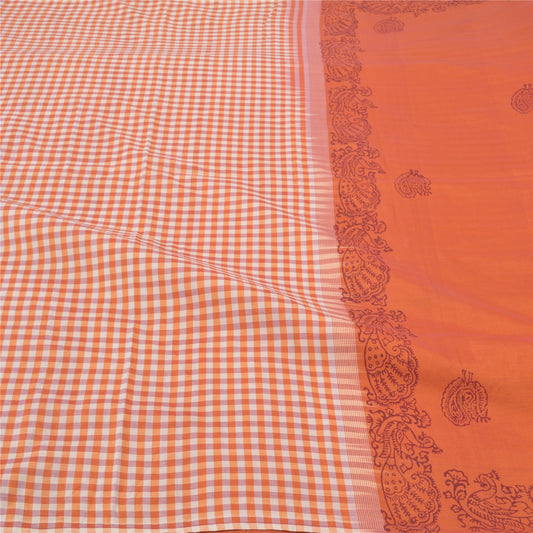 Sanskriti Vintage Sari Blend Cotton Block Printed & Woven Premium Sarees Sustainable Fabric