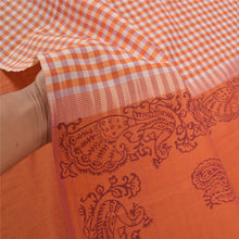 Load image into Gallery viewer, Sanskriti Vintage Sari Blend Cotton Block Printed &amp; Woven Premium Sarees Fabric
