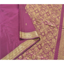 Load image into Gallery viewer, Sanskriti Vintage Purple Sari Art Silk Woven Premium Sarees 5 Yard Craft Fabric
