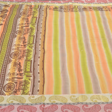 Load image into Gallery viewer, Sanskriti Vintage Indian Sarees Art Silk Warli Printed Human Premium Sari Fabric
