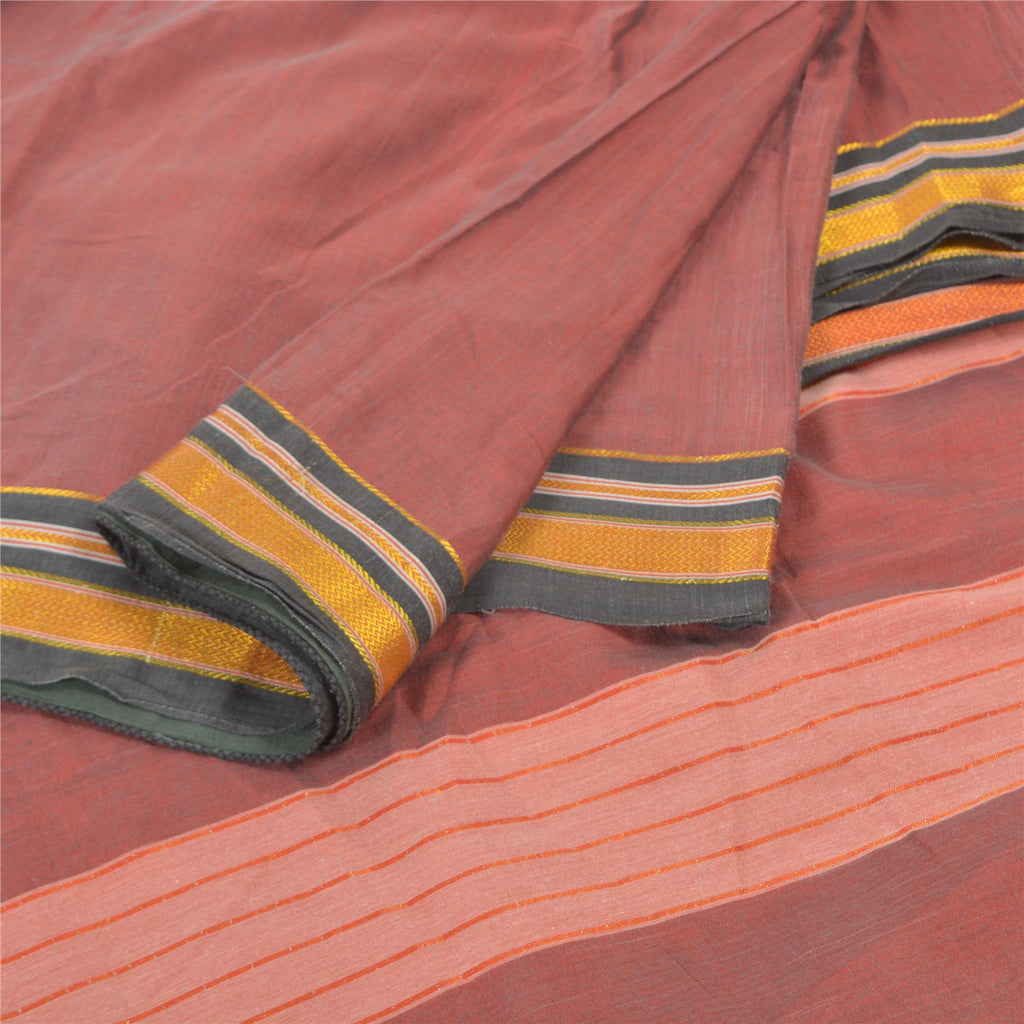 Sanskriti Vintage Indian Sarees Blend Cotton Woven Ilkal Premium Sari Sustainable Fabric