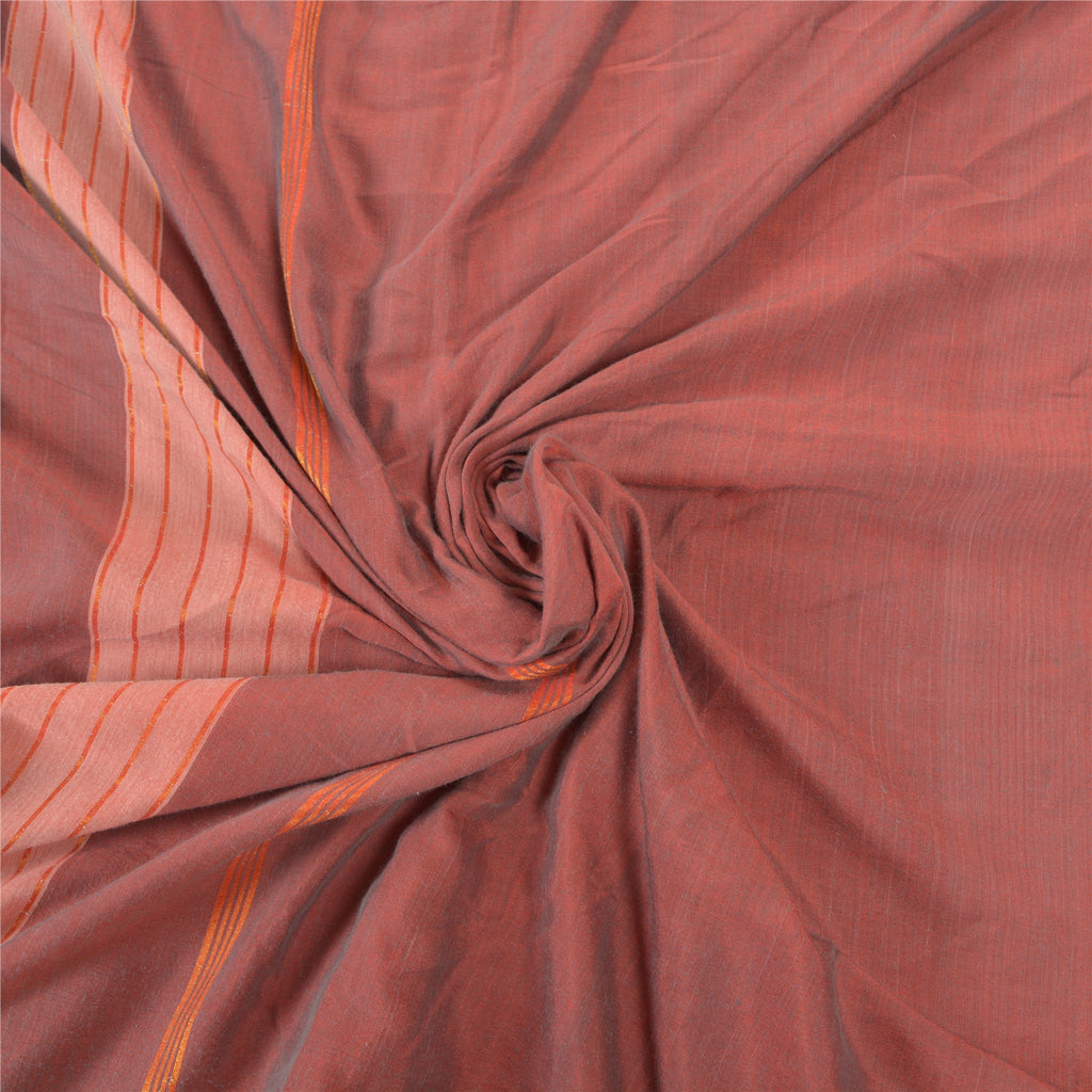Sanskriti Vintage Indian Sarees Blend Cotton Woven Ilkal Premium Sari Sustainable Fabric