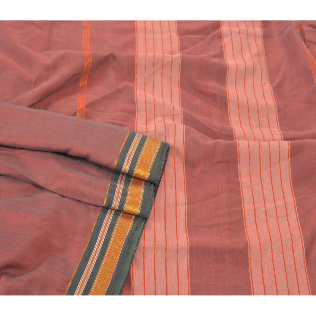 Sanskriti Vintage Indian Sarees Blend Cotton Woven Ilkal Premium Sari Sustainable Fabric