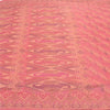 Sanskriti Vintage Pink Indian Sarees Pure Silk Handwoven Sari 5 Yard Sustainable Fabric