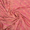 Sanskriti Vintage Pink Indian Sarees Pure Silk Handwoven Sari 5 Yard Sustainable Fabric