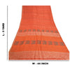Sanskriti Vintage Orange Indian Sarees Pure Silk Hand-Woven Premium Sari Sustainable Fabric