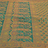 Sanskriti Vintage Rama Green Sarees Blend Georgette Hand- Woven Sari Sustainable Fabric