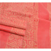 Sanskriti Vintage Hand-Woven Cotton Silk Sarees Pink Premium Indian Sari Sustainable Fabric