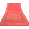 Sanskriti Vintage Hand-Woven Cotton Silk Sarees Pink Premium Indian Sari Sustainable Fabric