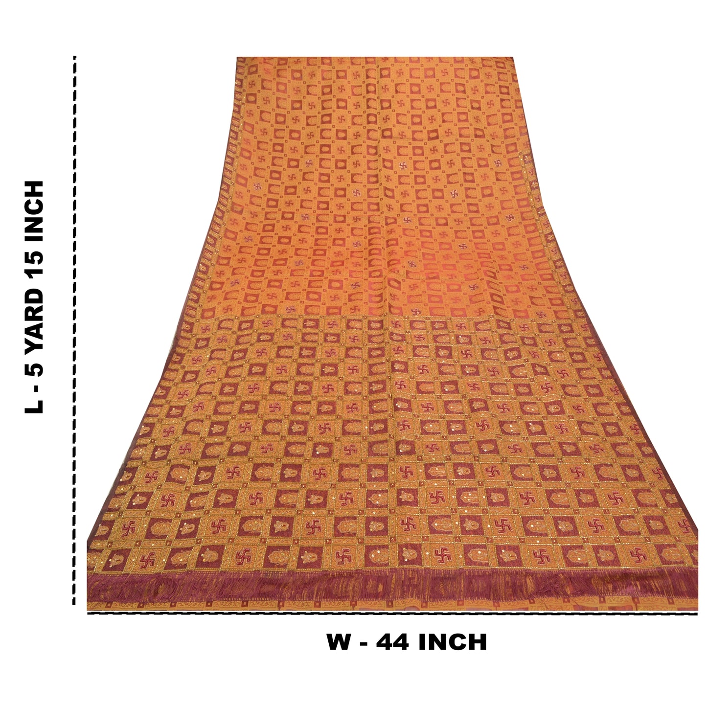 Санскритские винтажные сари из чистой органзы из шелка, расшитого вручную бисером, премиальное сари из экологически чистой ткани