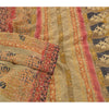 Sanskriti Vintage Indian Sarees Georgette Premium Sari Hand Beaded Kantha Sustainable Fabric